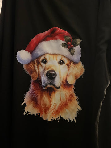 Ladies Oversize long T Shirt / Lounge wear with Christmas Dog