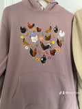 Chickens 5 designs , adults sweatshirt