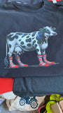 Diary Cow In Socks Adults T shirt