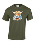 Autumn Highland Cow Unisex T Shirts