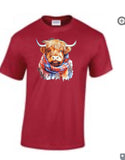 Autumn Highland Cow Unisex T Shirts