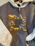 Construction / diggers kids Contrast Hoodie