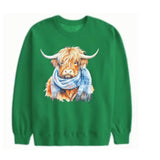 Autumn’s Highland Cow  Ladies Sweatshit