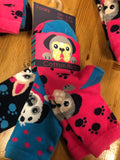 Girls Dog Design 3 pair set Socks