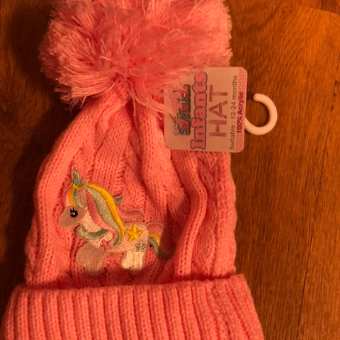 Infant unicorn Bobble Hat