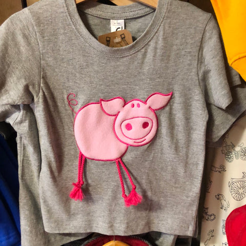 Grey pig t shirt